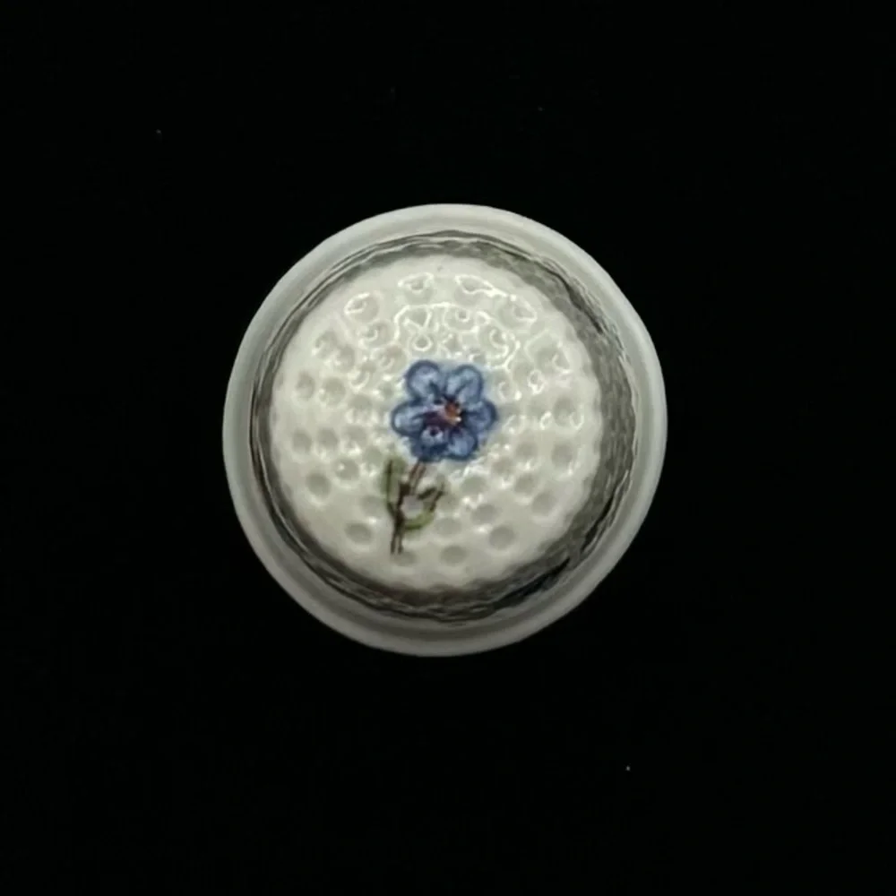 LIMOGES Vintage Floral Porcelain Thimble